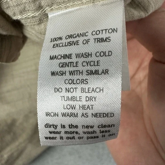 Toad & Co Shirt Mens L Beige Smythy 100% Organic Cotton Button Up Minimal Casual - Picture 4 of 9